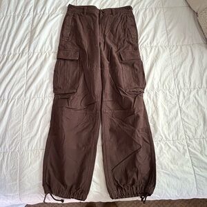Aritzia Brown Track Pants with Relaxed Fit